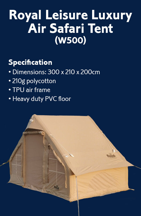 Royal Leisure Luxury Air Safari tent210g Polycotton (300x210x200cm)TPU air frame, heavy duty pvc floor