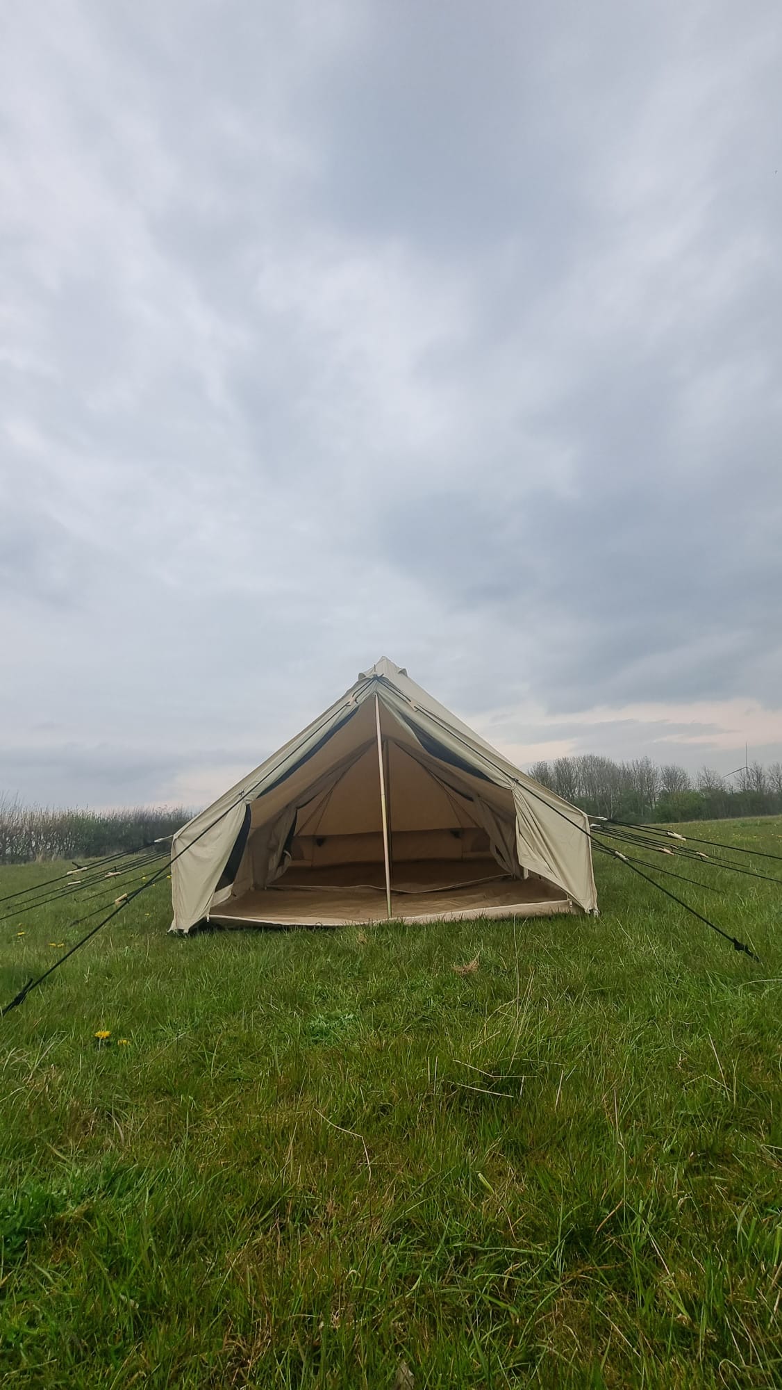 Bell Tent Canopy Awning and Porch Attachment With Sewn In Groundsheet's