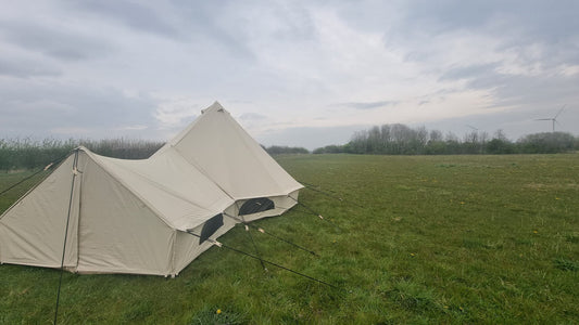 Bell Tent Canopy Awning and Porch Attachment With Sewn In Groundsheet's