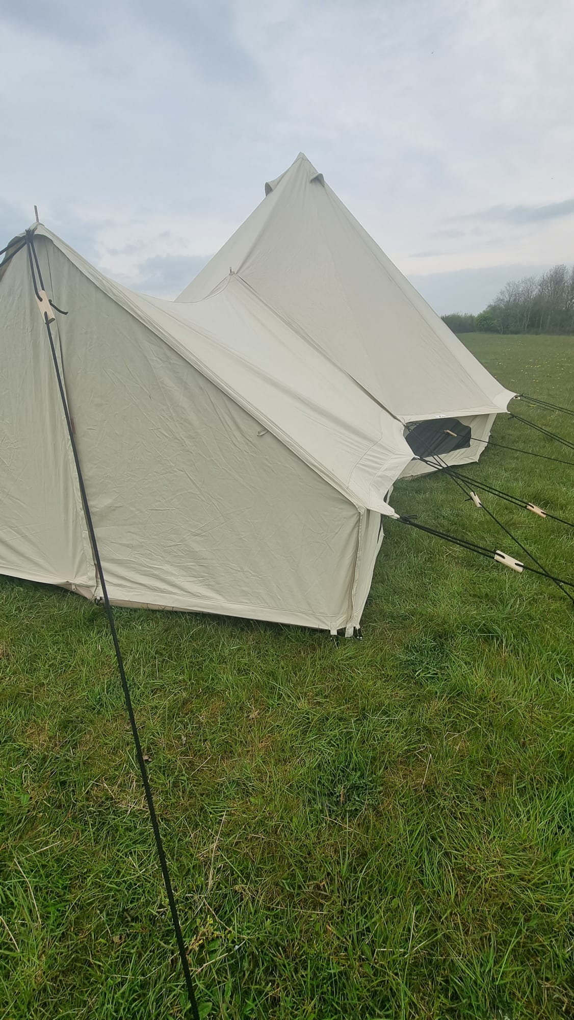 Bell Tent Canopy Awning and Porch Attachment With Sewn In Groundsheet's