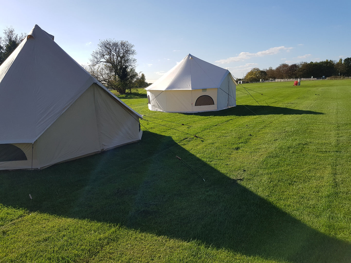 BTV 4 - XL (1.2m High Walls) Water Resistant & Fire Retardant Cotton Canvas Bell Tent With Stove Hole (Single Door)