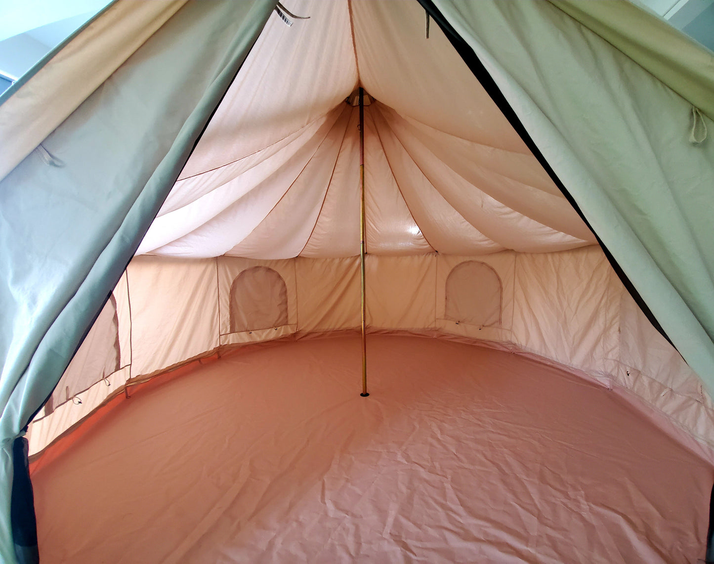 BTV 5 - 5m Skyview (Full PVC Clear Roof) XL (1.2m High Walls) Water Resistant Cotton Canvas Bell Tent